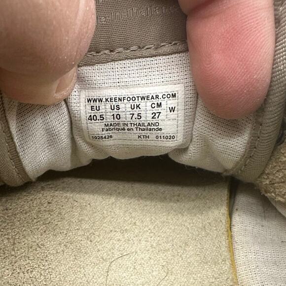 KEEN Elsa Lite Taupe Birch Felt Luft Insole Lace Up Casual Shoe Womens Size 10 - Picture 12 of 14